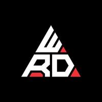 Wrd-Dreieck-Buchstaben-Logo-Design mit Dreiecksform. Wrd-Dreieck-Logo-Design-Monogramm. WRD-Dreieck-Vektor-Logo-Vorlage mit roter Farbe. wrd dreieckiges logo einfaches, elegantes und luxuriöses logo. vektor