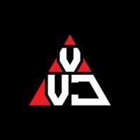 vvj Dreiecksbuchstaben-Logo-Design mit Dreiecksform. vvj-Dreieck-Logo-Design-Monogramm. vvj-Dreieck-Vektor-Logo-Vorlage mit roter Farbe. vvj dreieckiges Logo einfaches, elegantes und luxuriöses Logo. vektor