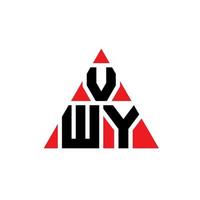 vwy triangel bokstavslogotypdesign med triangelform. vwy triangel logotyp design monogram. vwy triangel vektor logotyp mall med röd färg. vwy triangulär logotyp enkel, elegant och lyxig logotyp.