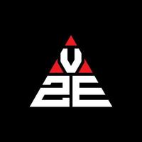 vze Dreiecksbuchstaben-Logo-Design mit Dreiecksform. vze-Dreieck-Logo-Design-Monogramm. vze-Dreieck-Vektor-Logo-Vorlage mit roter Farbe. vze dreieckiges Logo einfaches, elegantes und luxuriöses Logo. vektor