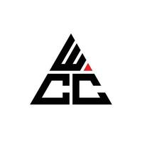 WCC-Dreieck-Buchstaben-Logo-Design mit Dreiecksform. WCC-Dreieck-Logo-Design-Monogramm. WCC-Dreieck-Vektor-Logo-Vorlage mit roter Farbe. wcc dreieckiges logo einfaches, elegantes und luxuriöses logo. wcc vektor