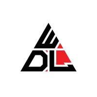 Wdl-Dreieck-Buchstaben-Logo-Design mit Dreiecksform. Wdl-Dreieck-Logo-Design-Monogramm. Wdl-Dreieck-Vektor-Logo-Vorlage mit roter Farbe. wdl dreieckiges Logo einfaches, elegantes und luxuriöses Logo. wdl vektor