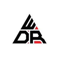 wdr-Dreieck-Buchstaben-Logo-Design mit Dreiecksform. WDR-Dreieck-Logo-Design-Monogramm. WDR-Dreieck-Vektor-Logo-Vorlage mit roter Farbe. wdr dreieckiges logo einfaches, elegantes und luxuriöses logo. wdr vektor