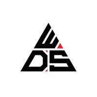 wds-Dreieck-Buchstaben-Logo-Design mit Dreiecksform. Wds-Dreieck-Logo-Design-Monogramm. Wds-Dreieck-Vektor-Logo-Vorlage mit roter Farbe. wds dreieckiges logo einfaches, elegantes und luxuriöses logo. wds vektor