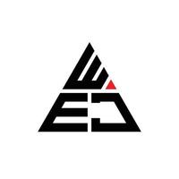 wej Dreiecksbuchstaben-Logo-Design mit Dreiecksform. wej Dreieck-Logo-Design-Monogramm. Wej-Dreieck-Vektor-Logo-Vorlage mit roter Farbe. wej dreieckiges Logo einfaches, elegantes und luxuriöses Logo. wej vektor