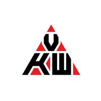 vkw-Dreieck-Buchstaben-Logo-Design mit Dreiecksform. VKW-Dreieck-Logo-Design-Monogramm. vkw-Dreieck-Vektor-Logo-Vorlage mit roter Farbe. vkw dreieckiges Logo einfaches, elegantes und luxuriöses Logo. vektor