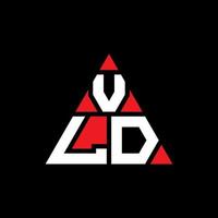 VLD-Dreieck-Buchstaben-Logo-Design mit Dreiecksform. VLD-Dreieck-Logo-Design-Monogramm. VLD-Dreieck-Vektor-Logo-Vorlage mit roter Farbe. vld dreieckiges logo einfaches, elegantes und luxuriöses logo. vektor