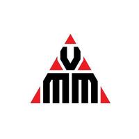 VMM-Dreieck-Buchstaben-Logo-Design mit Dreiecksform. VMM-Dreieck-Logo-Design-Monogramm. VMM-Dreieck-Vektor-Logo-Vorlage mit roter Farbe. vmm dreieckiges Logo einfaches, elegantes und luxuriöses Logo. vektor