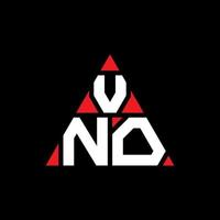 Vno-Dreieck-Buchstaben-Logo-Design mit Dreiecksform. Vno-Dreieck-Logo-Design-Monogramm. Vno-Dreieck-Vektor-Logo-Vorlage mit roter Farbe. vno dreieckiges Logo einfaches, elegantes und luxuriöses Logo. vektor