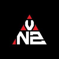 VNZ-Dreieck-Buchstaben-Logo-Design mit Dreiecksform. vnz-Dreieck-Logo-Design-Monogramm. vnz-Dreieck-Vektor-Logo-Vorlage mit roter Farbe. vnz dreieckiges Logo einfaches, elegantes und luxuriöses Logo. vektor