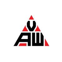 VAW-Dreieck-Buchstaben-Logo-Design mit Dreiecksform. Vaw-Dreieck-Logo-Design-Monogramm. VAW-Dreieck-Vektor-Logo-Vorlage mit roter Farbe. vaw dreieckiges logo einfaches, elegantes und luxuriöses logo. vektor