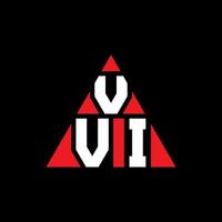 Vvi-Dreieck-Buchstaben-Logo-Design mit Dreiecksform. vvi-Dreieck-Logo-Design-Monogramm. vvi-Dreieck-Vektor-Logo-Vorlage mit roter Farbe. vvi dreieckiges Logo einfaches, elegantes und luxuriöses Logo. vektor