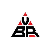 Vbr-Dreieck-Buchstaben-Logo-Design mit Dreiecksform. Vbr-Dreieck-Logo-Design-Monogramm. VBR-Dreieck-Vektor-Logo-Vorlage mit roter Farbe. vbr dreieckiges logo einfaches, elegantes und luxuriöses logo. vektor