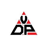 vdp-Dreieck-Buchstaben-Logo-Design mit Dreiecksform. vdp-Dreieck-Logo-Design-Monogramm. vdp-Dreieck-Vektor-Logo-Vorlage mit roter Farbe. vdp dreieckiges Logo einfaches, elegantes und luxuriöses Logo. vektor