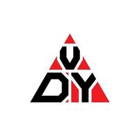 vdy-Dreieck-Buchstaben-Logo-Design mit Dreiecksform. VDY-Dreieck-Logo-Design-Monogramm. vdy-Dreieck-Vektor-Logo-Vorlage mit roter Farbe. vdy dreieckiges Logo einfaches, elegantes und luxuriöses Logo. vdy vektor