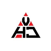 vhj Dreiecksbuchstaben-Logo-Design mit Dreiecksform. Vhj-Dreieck-Logo-Design-Monogramm. vhj-Dreieck-Vektor-Logo-Vorlage mit roter Farbe. vhj dreieckiges Logo einfaches, elegantes und luxuriöses Logo. vektor