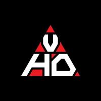 Vho-Dreieck-Buchstaben-Logo-Design mit Dreiecksform. Vho-Dreieck-Logo-Design-Monogramm. Vho-Dreieck-Vektor-Logo-Vorlage mit roter Farbe. vho dreieckiges Logo einfaches, elegantes und luxuriöses Logo. vektor