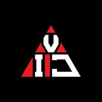 vj Dreiecksbuchstaben-Logo-Design mit Dreiecksform. vij Dreieck-Logo-Design-Monogramm. vij-Dreieck-Vektor-Logo-Vorlage mit roter Farbe. vij dreieckiges Logo einfaches, elegantes und luxuriöses Logo. vektor