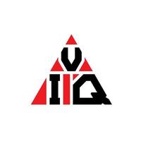 viq triangel bokstavslogotypdesign med triangelform. viq triangel logotyp design monogram. viq triangel vektor logotyp mall med röd färg. viq triangulär logotyp enkel, elegant och lyxig logotyp.