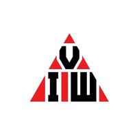 Viw-Dreieck-Buchstaben-Logo-Design mit Dreiecksform. Viw-Dreieck-Logo-Design-Monogramm. Viw-Dreieck-Vektor-Logo-Vorlage mit roter Farbe. Viw dreieckiges Logo einfaches, elegantes und luxuriöses Logo. vektor