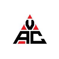 Vac-Dreieck-Buchstaben-Logo-Design mit Dreiecksform. Vac-Dreieck-Logo-Design-Monogramm. Vac-Dreieck-Vektor-Logo-Vorlage mit roter Farbe. Vac dreieckiges Logo einfaches, elegantes und luxuriöses Logo. vektor