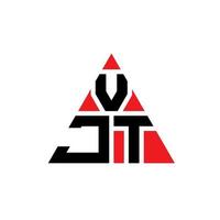 vjt Dreiecksbuchstaben-Logo-Design mit Dreiecksform. Vjt-Dreieck-Logo-Design-Monogramm. vjt-Dreieck-Vektor-Logo-Vorlage mit roter Farbe. vjt dreieckiges Logo einfaches, elegantes und luxuriöses Logo. vektor