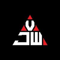 vjw Dreiecksbuchstaben-Logo-Design mit Dreiecksform. VJW-Dreieck-Logo-Design-Monogramm. vjw-Dreieck-Vektor-Logo-Vorlage mit roter Farbe. vjw dreieckiges Logo einfaches, elegantes und luxuriöses Logo. vektor