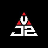 vjz Dreiecksbuchstaben-Logo-Design mit Dreiecksform. Vjz-Dreieck-Logo-Design-Monogramm. vjz-Dreieck-Vektor-Logo-Vorlage mit roter Farbe. vjz dreieckiges Logo einfaches, elegantes und luxuriöses Logo. vektor