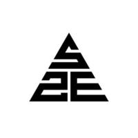 Sze Logo-Design mit Dreiecksbuchstaben und Dreiecksform. Größe Dreieck-Logo-Design-Monogramm. Sze-Dreieck-Vektor-Logo-Vorlage mit roter Farbe. sze dreieckiges Logo einfaches, elegantes und luxuriöses Logo. vektor