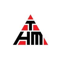 thm-Dreieck-Buchstaben-Logo-Design mit Dreiecksform. thm-Dreieck-Logo-Design-Monogramm. thm-Dreieck-Vektor-Logo-Vorlage mit roter Farbe. Das dreieckige Logo ist ein einfaches, elegantes und luxuriöses Logo. vektor