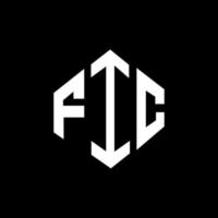 fic-Buchstaben-Logo-Design mit Polygonform. Logo-Design in Polygon- und Würfelform. fic Sechseck-Vektor-Logo-Vorlage in weißen und schwarzen Farben. fic-monogramm, geschäfts- und immobilienlogo. vektor