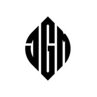 jgm cirkelbokstavslogotypdesign med cirkel- och ellipsform. jgm ellipsbokstäver med typografisk stil. de tre initialerna bildar en cirkellogotyp. jgm cirkel emblem abstrakt monogram bokstav märke vektor. vektor