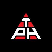 tph Dreiecksbuchstaben-Logo-Design mit Dreiecksform. tph-Dreieck-Logo-Design-Monogramm. tph-Dreieck-Vektor-Logo-Vorlage mit roter Farbe. tph dreieckiges Logo einfaches, elegantes und luxuriöses Logo. vektor