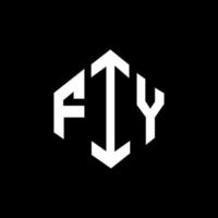 fiy-Buchstaben-Logo-Design mit Polygonform. fiy Polygon- und Würfelform-Logo-Design. fiy Sechseck-Vektor-Logo-Vorlage in weißen und schwarzen Farben. fiy monogramm, geschäfts- und immobilienlogo. vektor