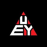 uey triangel bokstavslogotypdesign med triangelform. uey triangel logotyp design monogram. uey triangel vektor logotyp mall med röd färg. uey trekantig logotyp enkel, elegant och lyxig logotyp.