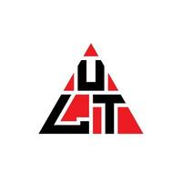 Ultimatives Dreieck-Buchstaben-Logo-Design mit Dreiecksform. Ultimatives Dreieck-Logo-Design-Monogramm. Ult-Dreieck-Vektor-Logo-Vorlage mit roter Farbe. Ultimatives dreieckiges Logo Einfaches, elegantes und luxuriöses Logo. vektor