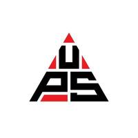 USV-Dreieck-Buchstaben-Logo-Design mit Dreiecksform. USV-Dreieck-Logo-Design-Monogramm. UPS-Dreieck-Vektor-Logo-Vorlage mit roter Farbe. ups dreieckiges logo einfaches, elegantes und luxuriöses logo. vektor