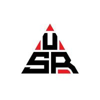 USR-Dreieck-Buchstaben-Logo-Design mit Dreiecksform. USR-Dreieck-Logo-Design-Monogramm. Usr-Dreieck-Vektor-Logo-Vorlage mit roter Farbe. usr dreieckiges logo einfaches, elegantes und luxuriöses logo. vektor