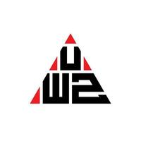 uwz-Dreieck-Buchstaben-Logo-Design mit Dreiecksform. uwz-Dreieck-Logo-Design-Monogramm. Uwz-Dreieck-Vektor-Logo-Vorlage mit roter Farbe. uwz dreieckiges Logo einfaches, elegantes und luxuriöses Logo. vektor
