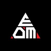 Eom-Dreieck-Buchstaben-Logo-Design mit Dreiecksform. Eom-Dreieck-Logo-Design-Monogramm. EOM-Dreieck-Vektor-Logo-Vorlage mit roter Farbe. eom dreieckiges Logo einfaches, elegantes und luxuriöses Logo. vektor