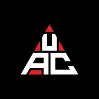 uac Dreiecksbuchstaben-Logo-Design mit Dreiecksform. UAC-Dreieck-Logo-Design-Monogramm. UAC-Dreieck-Vektor-Logo-Vorlage mit roter Farbe. uac dreieckiges logo einfaches, elegantes und luxuriöses logo. vektor
