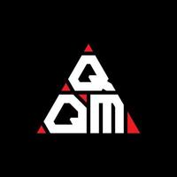 qqm Dreiecksbuchstaben-Logo-Design mit Dreiecksform. qqm Dreieck-Logo-Design-Monogramm. QQM-Dreieck-Vektor-Logo-Vorlage mit roter Farbe. qqm dreieckiges Logo einfaches, elegantes und luxuriöses Logo. vektor