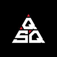 qsq triangel bokstavslogotypdesign med triangelform. qsq triangel logotyp design monogram. qsq triangel vektor logotyp mall med röd färg. qsq triangulär logotyp enkel, elegant och lyxig logotyp.