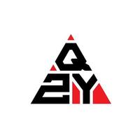 qzy Dreiecksbuchstaben-Logo-Design mit Dreiecksform. qzy Dreieck-Logo-Design-Monogramm. Qzy-Dreieck-Vektor-Logo-Vorlage mit roter Farbe. qzy dreieckiges Logo einfaches, elegantes und luxuriöses Logo. vektor