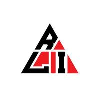 rli-Dreieck-Buchstaben-Logo-Design mit Dreiecksform. rli-Dreieck-Logo-Design-Monogramm. rli-Dreieck-Vektor-Logo-Vorlage mit roter Farbe. rli dreieckiges Logo einfaches, elegantes und luxuriöses Logo. vektor
