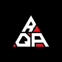 rqa-Dreieck-Buchstaben-Logo-Design mit Dreiecksform. rqa dreieck logo design monogramm. rqa-Dreieck-Vektor-Logo-Vorlage mit roter Farbe. rqa dreieckiges Logo einfaches, elegantes und luxuriöses Logo. vektor