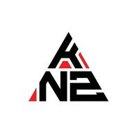 knz-Dreieck-Buchstaben-Logo-Design mit Dreiecksform. Knz-Dreieck-Logo-Design-Monogramm. Knz-Dreieck-Vektor-Logo-Vorlage mit roter Farbe. knz dreieckiges Logo einfaches, elegantes und luxuriöses Logo. vektor