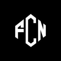 FCN-Brief-Logo-Design mit Polygonform. fcn Polygon- und Würfelform-Logo-Design. fcn Sechseck-Vektor-Logo-Vorlage in weißen und schwarzen Farben. fcn-monogramm, geschäfts- und immobilienlogo. vektor