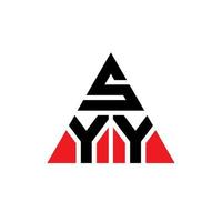 syy Dreiecksbuchstaben-Logo-Design mit Dreiecksform. Syy-Dreieck-Logo-Design-Monogramm. Syy-Dreieck-Vektor-Logo-Vorlage mit roter Farbe. syy dreieckiges Logo einfaches, elegantes und luxuriöses Logo. vektor