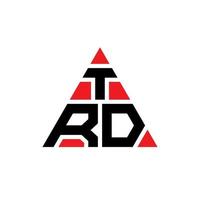 trd-Dreieck-Buchstaben-Logo-Design mit Dreiecksform. Triangel-Logo-Design-Monogramm. trd-Dreieck-Vektor-Logo-Vorlage mit roter Farbe. trd dreieckiges logo einfaches, elegantes und luxuriöses logo. vektor